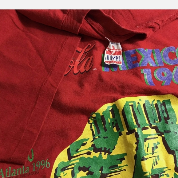 Vintage 90s coca-Cola summer olympics Soccer Bootleg Shirt Size XL - Picture 6 of 11